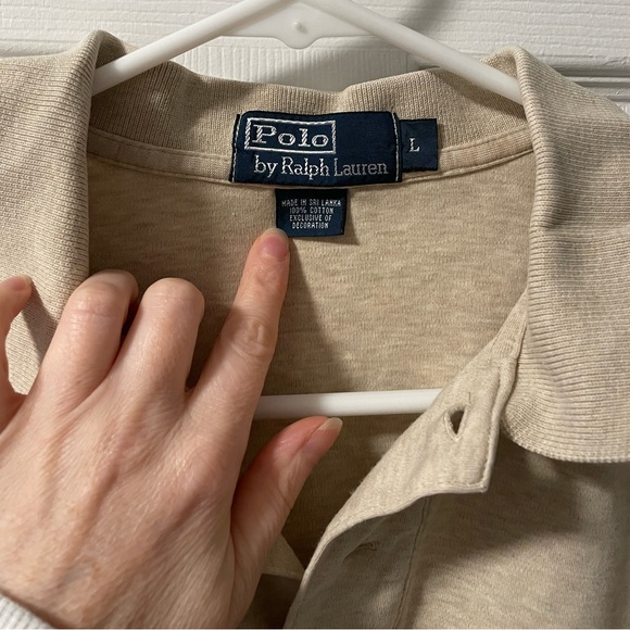 Polo by Ralph Lauren Size L Tan/Cream Polo - Picture 7 of 7